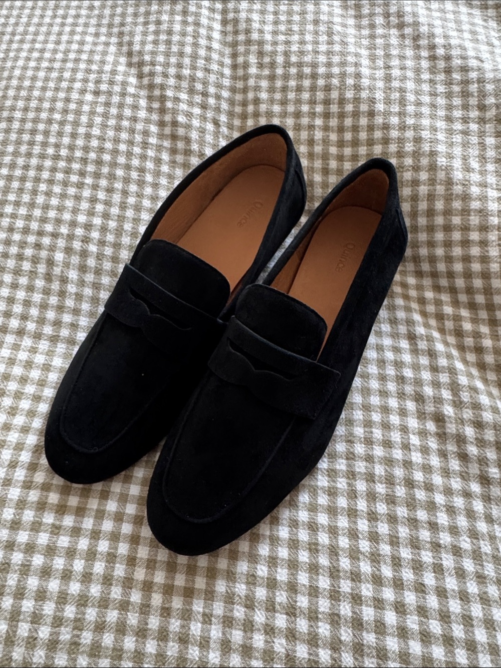 Quince Black Suede Loafers